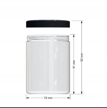 Słoik pojemnik plastikowy 300ml przyprawy x12 ZC słoiki z naklejkami