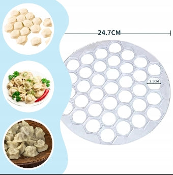 FORMA FOREMKA PIEROŻNICA DO PIEROGÓW USZEK RAVIOLI METALOWA 25 CM 37 SZTUK